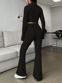 Thumbnail for Honey Zip Up Long Sleeve Top and Pants Set