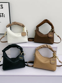 Thumbnail for PU Leather Woven Crossbody Bag