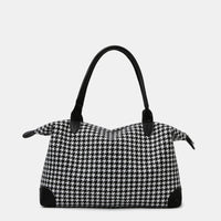 Thumbnail for Houndstooth Canvas Travel Bag