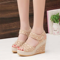 Thumbnail for Lace Detail Open Toe High Heel Sandals