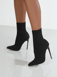 Thumbnail for Mesh Point Toe Stiletto Boots