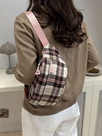 Thumbnail for Plaid Adjustable Strap Crossbody Bag