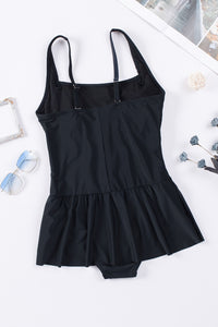 Thumbnail for Ruched Square Neck Sleeveless One-Piece Swimwear