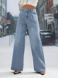 Thumbnail for Wide Leg Jeans with Pockets