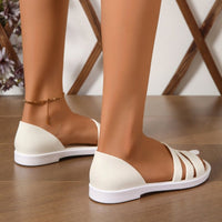 Thumbnail for PU Leather Three-Strap Sandals