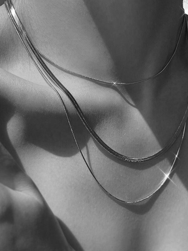 Titanium Steel Double Layer Necklace