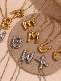 Thumbnail for Stainless Steel Gold Plated Bubble Letters