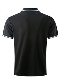 Thumbnail for Men's Button Ribbed Polo Shirt