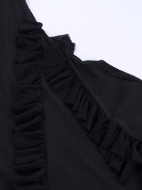 Thumbnail for Women's Ruffle Mesh Slit Dress