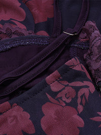 Thumbnail for Women's Tie Back Mesh Print Dress