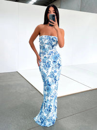 Thumbnail for Women's Sleeveless Mermaid Slit Dress