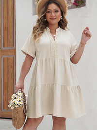Thumbnail for Women's Plus Size Tiered Dress