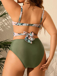 Thumbnail for Plus Size Printed Mesh Three-Piece Bikini
