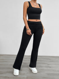 Thumbnail for Women's Casual Solid Color Pants Set