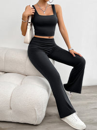 Thumbnail for Women's Casual Solid Color Pants Set