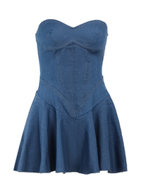 Thumbnail for Chambray Sleeveless Mini Dress
