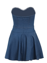 Thumbnail for Chambray Sleeveless Mini Dress