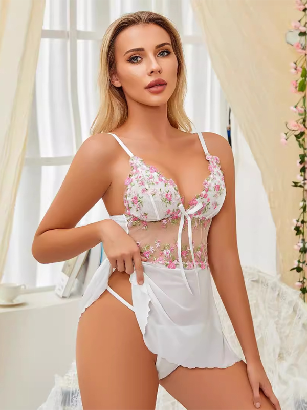 Floral Mesh Nighty