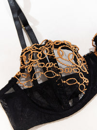 Thumbnail for Mesh Embroidered Lingerie Set