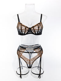 Thumbnail for Mesh Embroidered Lingerie Set