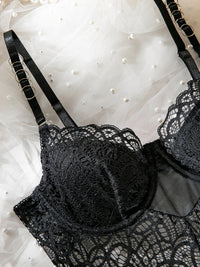 Thumbnail for Sexy Lace Hollow Body Shaping Bodysuit