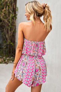 Thumbnail for Smocked Waist Strapless Romper