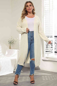 Thumbnail for Plus Size Open Front Long Sleeve Cardigan