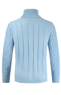Thumbnail for Men's Fashion Versatile Knit Turtleneck Sweater