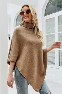 Thumbnail for Turtleneck Buttoned Poncho