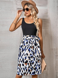 Thumbnail for Printed Scoop Neck Sleeveless Dress