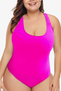 Thumbnail for Plus Size Scoop Neck Sleeveless One-Piece Swimsuit
