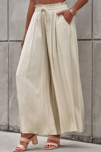 Thumbnail for Drawstring Waist Wide Leg Pants