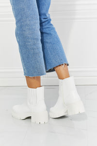 Thumbnail for MMShoes What It Takes Lug Sole Chelsea Boots in White