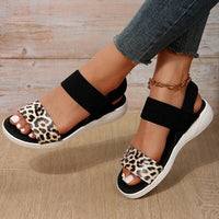 Thumbnail for PU Leather Open Toe Low Heel Sandals