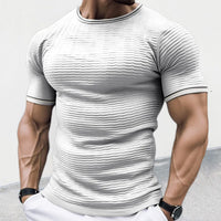 Thumbnail for Round Neck Slim Fit Short Sleeve T-Shirt