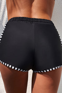 Thumbnail for Full Size Contrast Drawstring Waist Swim Shorts