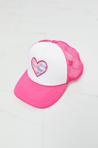 Thumbnail for Fame Falling For You Trucker Hat in Pink