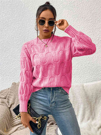 Thumbnail for Round Neck Long Sleeve Sweater