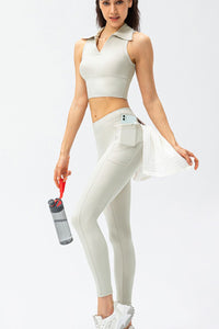 Thumbnail for Full Size Slim Fit High Waist Long Sports Pants with Pockets