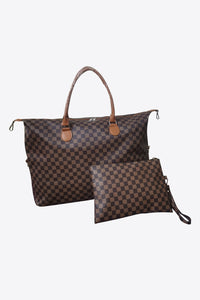 Thumbnail for Checkered Two-Piece Bag Set