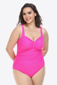 Thumbnail for Plus Size Sleeveless Plunge One-Piece Swimsuit