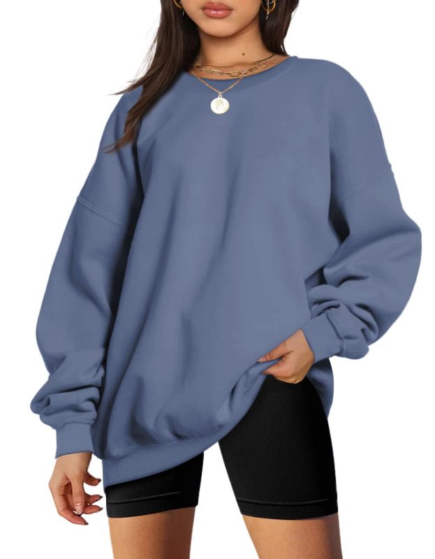 Round Neck Casual Pullover Oversized Sweatshirt