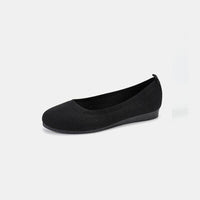 Thumbnail for Round Toe Knit Ballet Flats