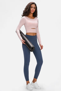 Thumbnail for Long Sleeve Cropped Top With Sports Strap