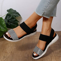 Thumbnail for PU Leather Open Toe Low Heel Sandals