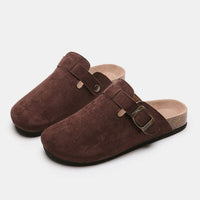 Thumbnail for Suede Closed Toe Buckle Slide