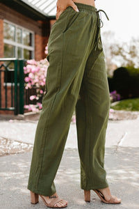 Thumbnail for Drawstring Elastic Waist Pants with Pockets