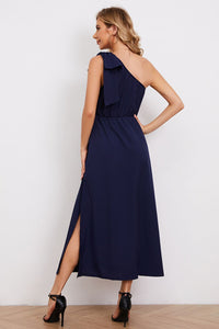 Thumbnail for One-Shoulder Sleeveless Slit Dress