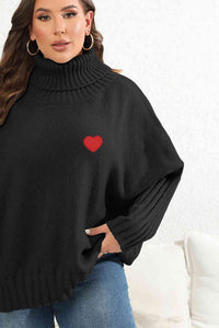 Thumbnail for Plus Size Turtle Neck Long Sleeve Sweater