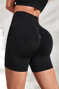 Thumbnail for Slim Fit High Waistband Active Shorts